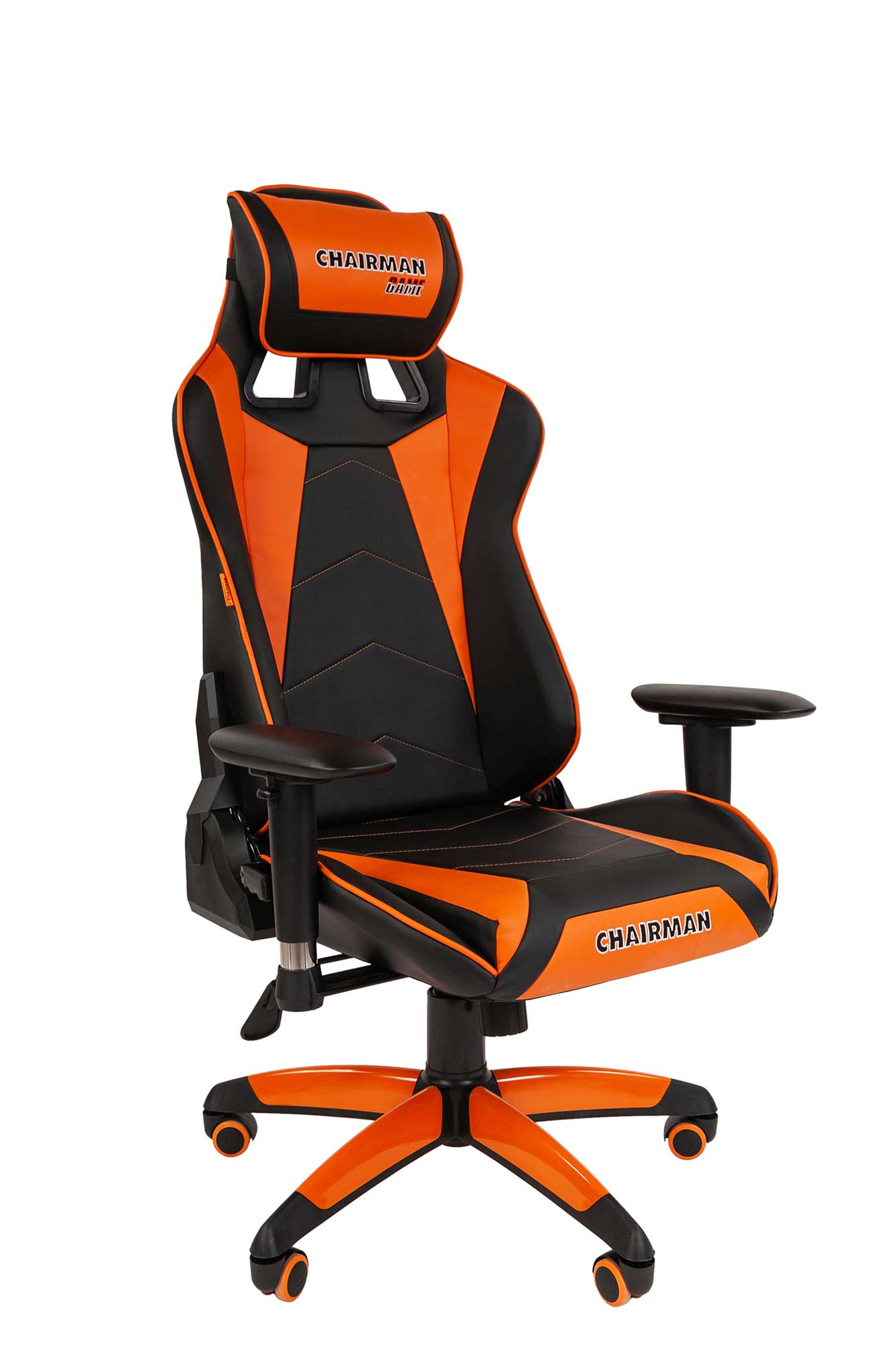 Компьютерное кресло Chairman game 44 чёрное/оранжевое