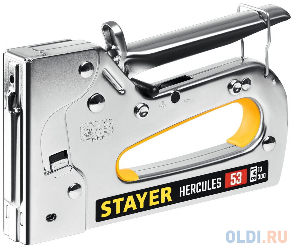 STAYER HERCULES-53, тип 53 (A/10/JT21) 23GA (6 - 14 мм)/13/300, стальной рессорный степлер, Professional (31519) в Москвe