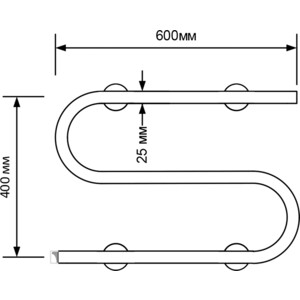 Полотенцесушитель электрический ZOX S 60х40 (4630077963210)