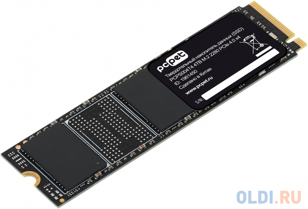 Накопитель SSD PC Pet PCI-E 4.0 x4 4TB PCPS004T4 M.2 2280 OEM