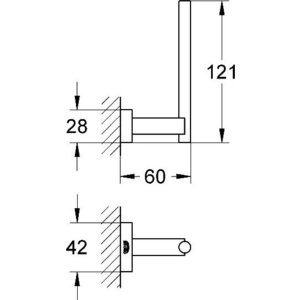 Держатель запасного рулона Grohe Essentials Cube (40623001) в Москвe