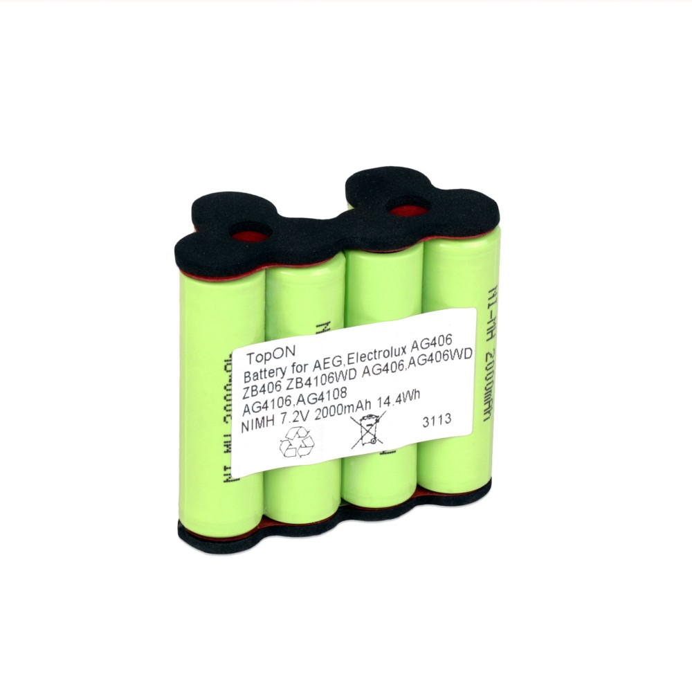 Аккумулятор TopON Аккумулятор для AEG, Electrolux AG406, ZB406, 7.2V 2.0Ah (Li-ion), салатовый (TOP-AEG-7.2)
