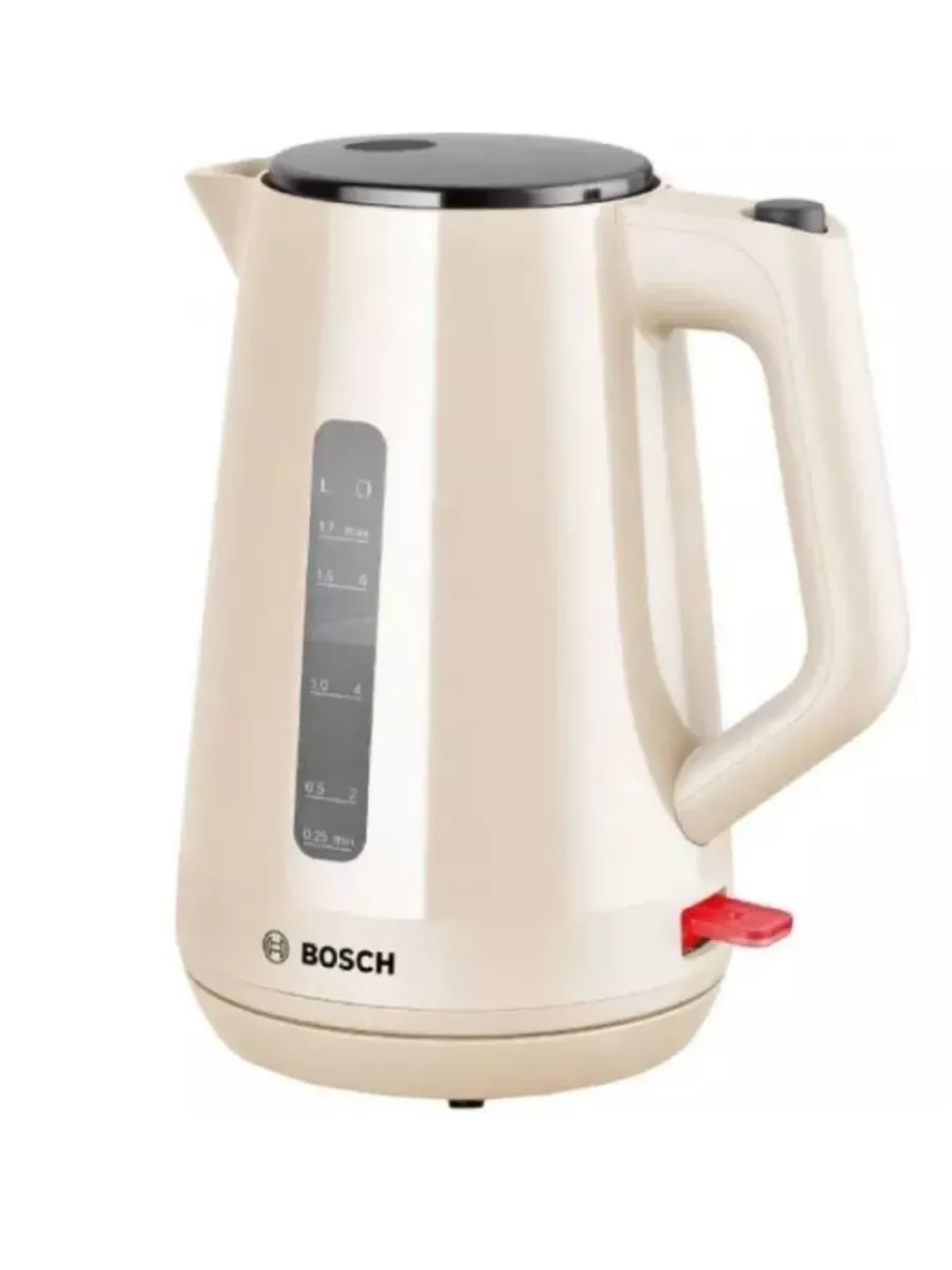 Чайник Bosch TWK1M127 1.7л. 2.4 кВт, пластик, бежевый (TWK1M127)