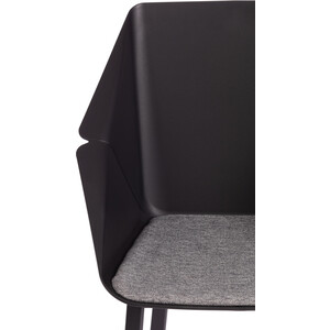 Стул TetChair Doro (mod. 8088) пластик/металл/ткань black (черный) / grey (серый) 1509 в Москвe