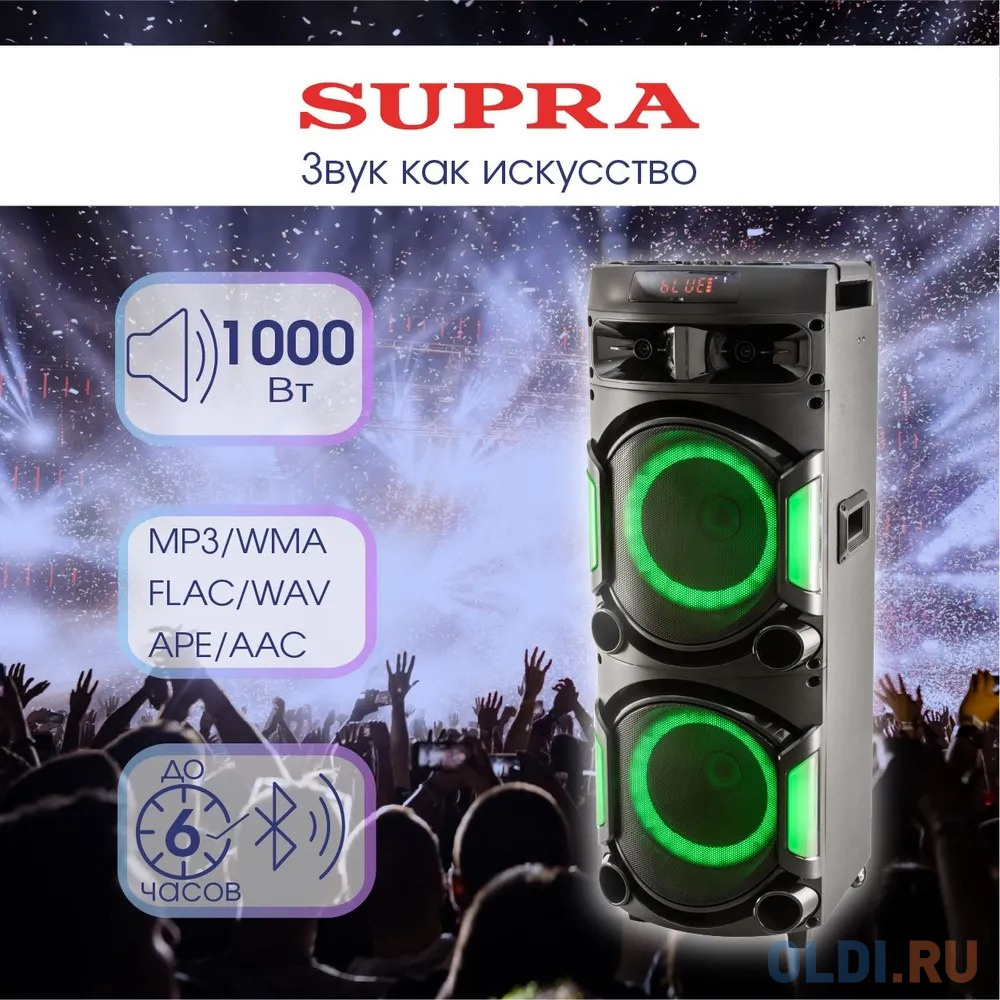 Минисистема Supra SMB-1100 черный 150Вт FM USB BT SD