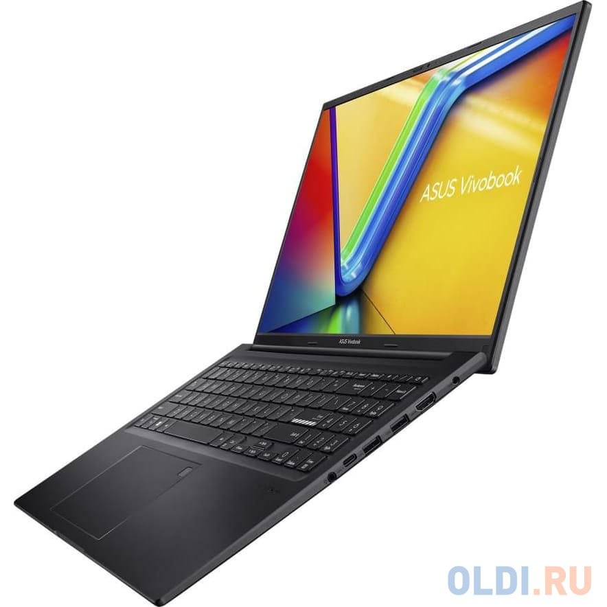 Ноутбук ASUS VivoBook Series M1605YA-MB591 16" 1920x1200/AMD Ryzen 5 7430U/RAM 16Гб/SSD 512Гб/AMD Radeon Vega 7/ENG|RUS/DOS черный 1.88 кг 90NB10