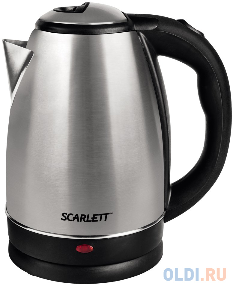 Чайник электрический Scarlett SC-EK21S24 1800 Вт стальной чёрный 2 л нержавеющая сталь