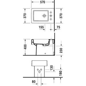 Биде напольное Duravit Vero (22401000001)