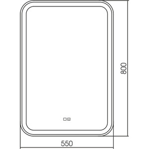 Зеркало Mixline Мальта 55х80 RGB подсветка, сенсор (550382)