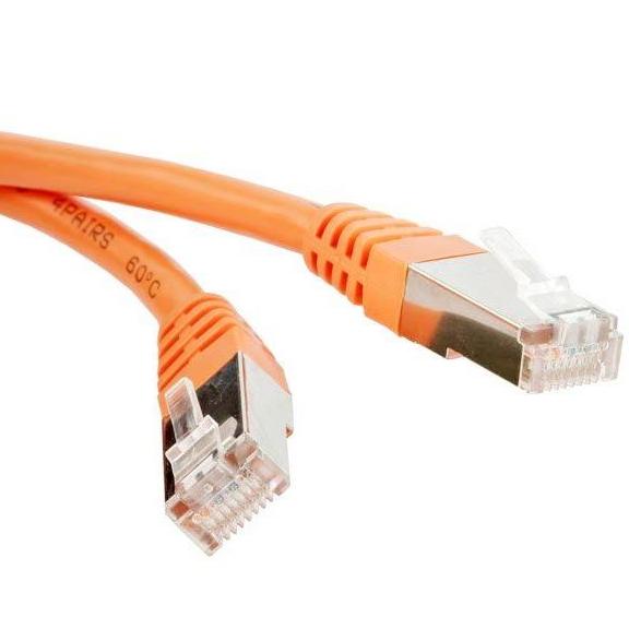 Патч-корд FTP кат.5e, 0.5м, RJ45-RJ45, оранжевый, Cablexpert (PP22-0.5M/PP22-0.5M/O)