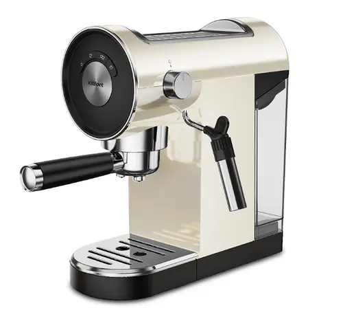 Кофеварка рожковая Kitfort КТ-783-1, 1.36 кВт, кофе молотый, 850 мл/850 мл, ручной капучинатор, бежевый (КТ-783-1)