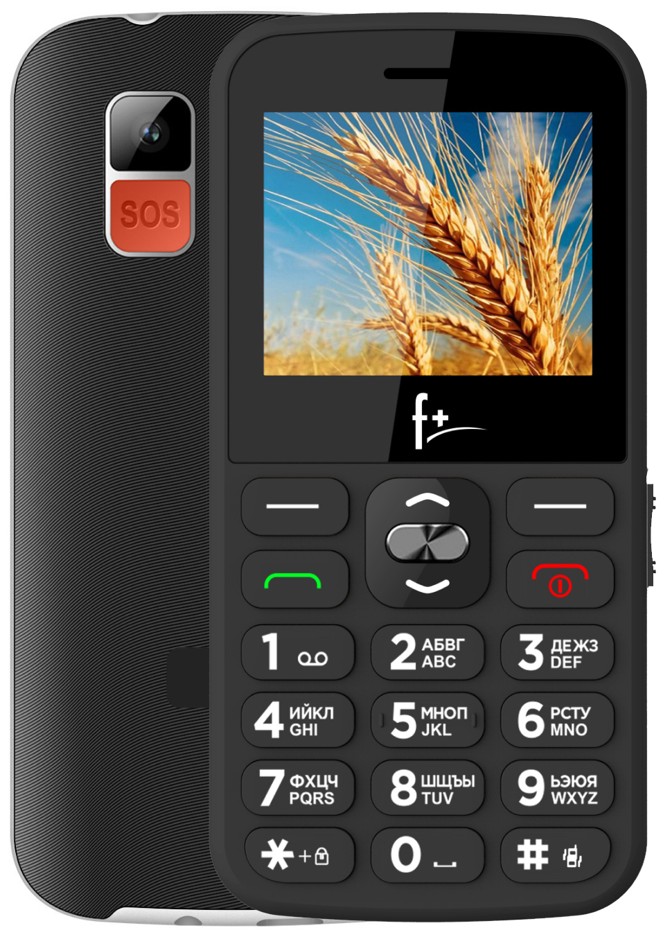 Мобильный телефон F+ Ezzy 5, 2.2" 176x220 TN, MediaTek MT6261D, BT, 1xCam, 2-Sim, 1000 мА·ч, USB Type-C, Nucleus, черный (Ezzy5 Black)