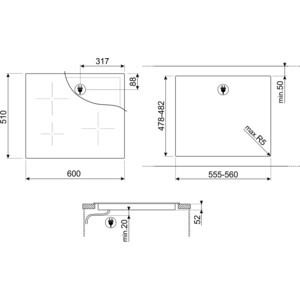 Индукционная варочная панель Smeg SI2641D