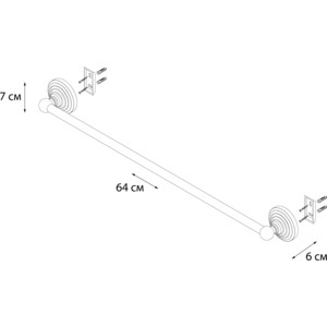 Полотенцедержатель Fixsen Retro 60 см (FX-83801)