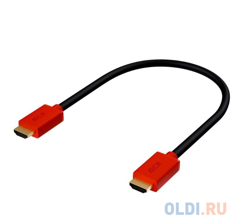 Кабель HDMI 3м Green Connection GCR-HM451-3.0m круглый черный/красный