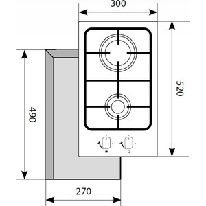 Газовая варочная панель Lex GVS 321 IX