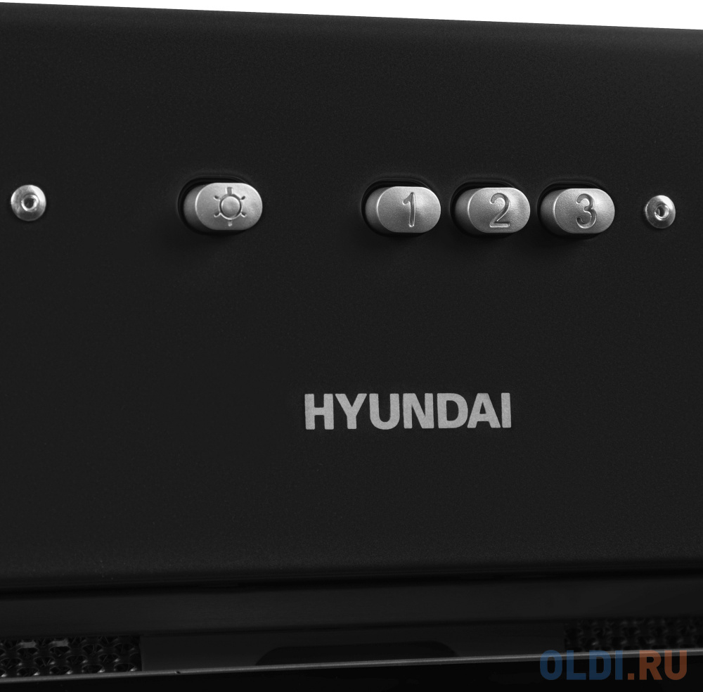 Вытяжка встраиваемая Hyundai HBB 6036 BG черный управление: кнопочное (1 мотор)