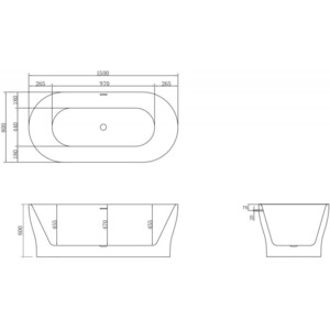 Акриловая ванна BelBagno 150x80 слив-перелив хром (BB405-1500-800) в Москвe