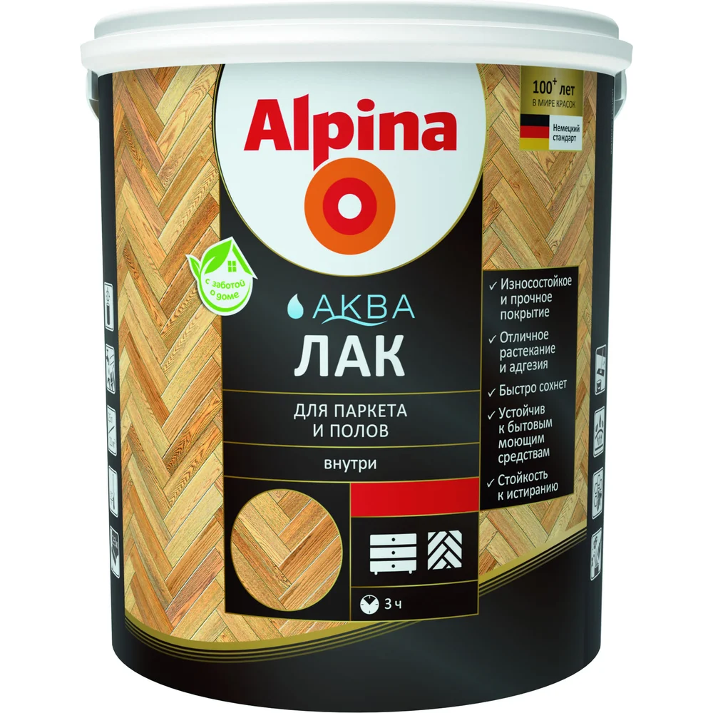 Акриловый лак для паркета и полов ALPINA