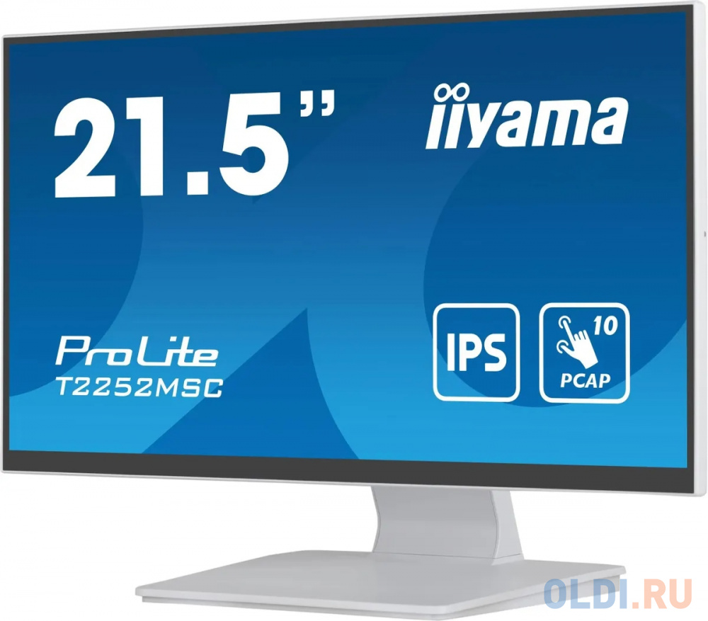 Монитор Iiyama 21.5" ProLite T2252MSC-W2 белый IPS LED 5ms 16:9 HDMI M/M матовая 250cd 178гр/178гр 1920x1080 DP FHD USB Touch 4.5кг в Москвe