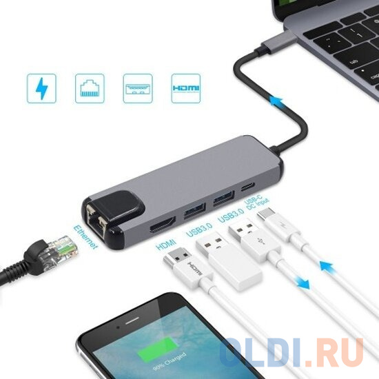 KS-is KS-561 Док станция USB Type C 5 в 1 в Москвe