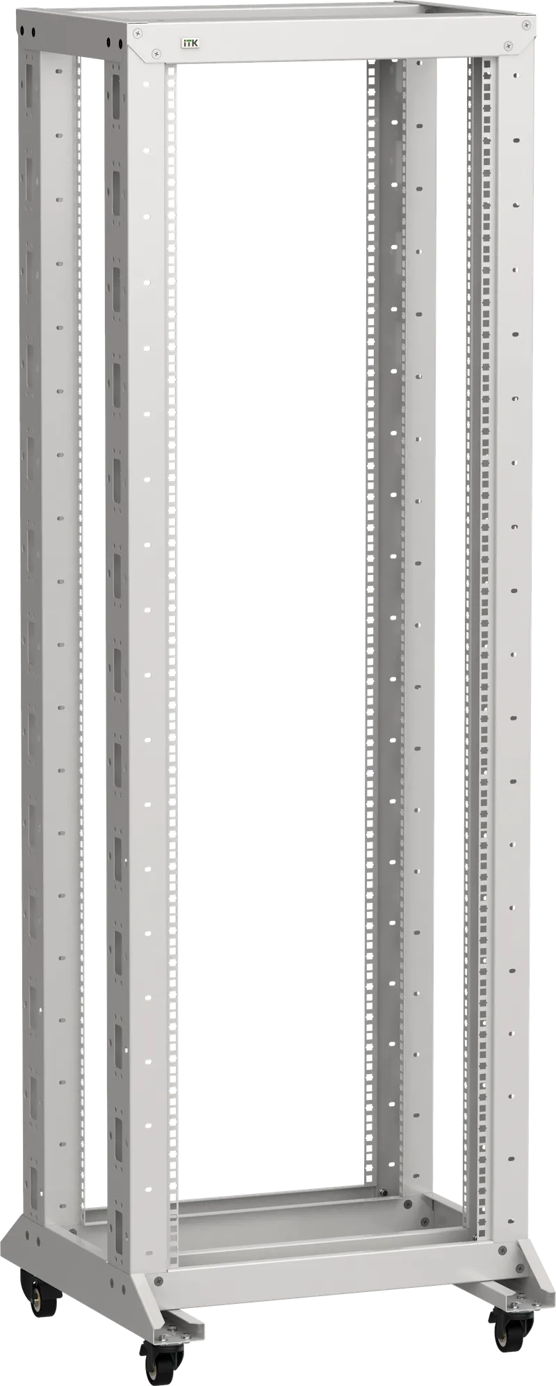 Стойка 42U, двухрамная, 600x600 мм, серый, разборный, ITK LINEA F LF35-42U66-2RM (LF35-42U66-2RM)