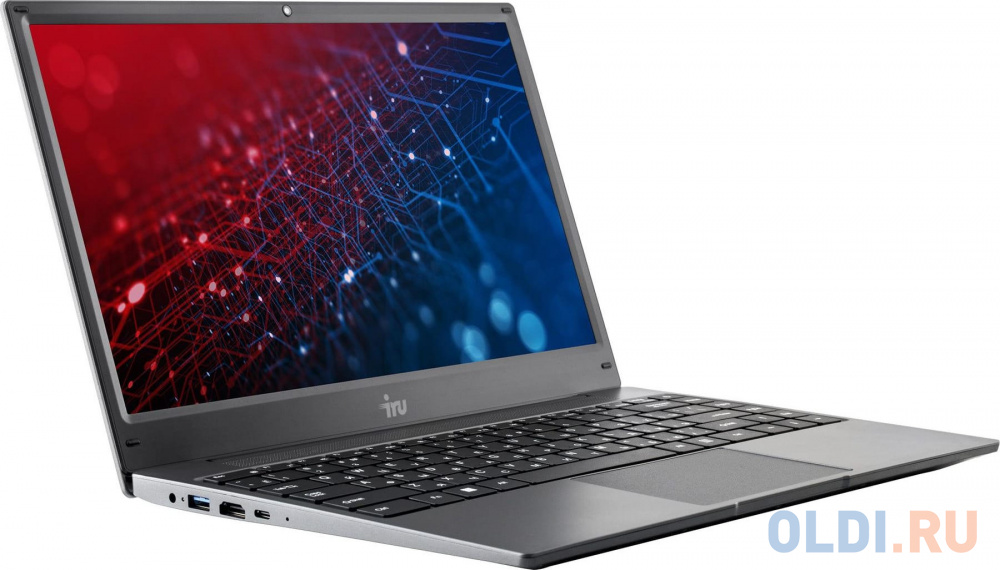 Ноутбук IRU 14TLHC Core i3 1115G4 8Gb SSD512Gb Intel UHD Graphics 14" IPS FHD (1920x1080) Windows 11 Pro Professional Multi Language grey WiFi BT