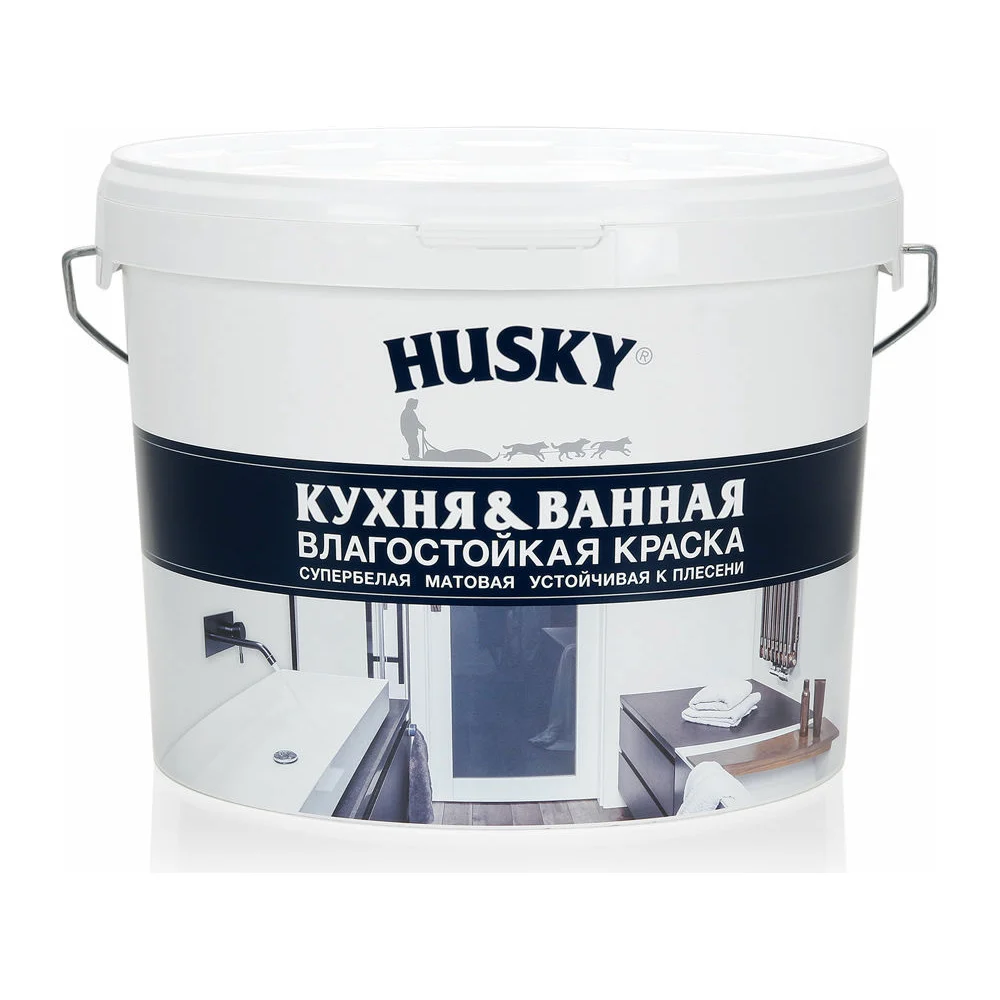 Краска для кухонь и ванных комнат HUSKY