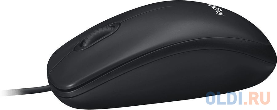 Мышь проводная Logitech M100r чёрный серый USB