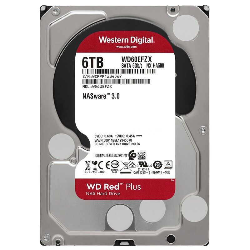 Жесткий диск Western Digital Red Plus 6Tb WD60EFPX в Москвe