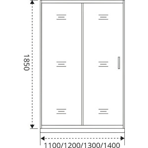 Душевая дверь Good Door Latte WTW 140х185 прозрачная, хром матовый (WTW-140-C-WE) в Москвe