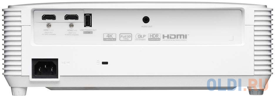 Проектор Optoma EH401 (DLP, 1080p 1920x1080, 4000Lm, 22000:1, noVGA, 2xHDMI, 1x3W speaker, 3D Ready, lamp 10000hrs)