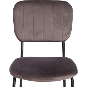 Стул TetChair Carol (mod UC06) металл, вельвет 45x56x82 см Light grey (светло-серый) HLR24 / черный в Москвe