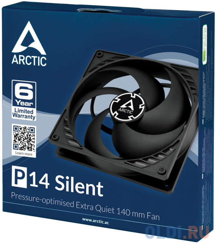 Case fan ARCTIC  P14 SILENT (black/black) - retail (ACFAN00139A) в Москвe