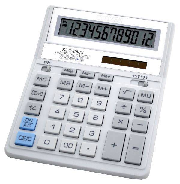 Калькулятор бухгалтерский Citizen SDC-888XWH белый