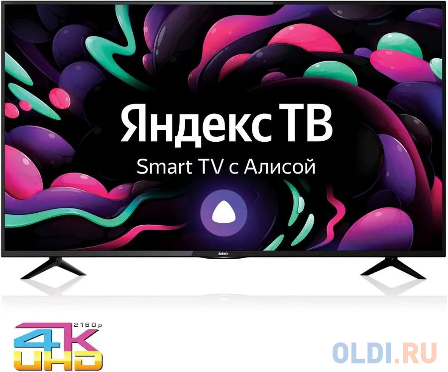 Телевизор LED BBK 55" 55LEX-8287/UTS2C Яндекс.ТВ черный Ultra HD 50Hz DVB-T2 DVB-C DVB-S2 USB WiFi Smart TV (RUS)