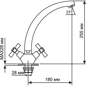 Смеситель для кухни Mixline ML09-032 хром (4630077961063)