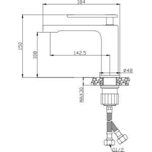 Смеситель для раковины Cezares Momento (MOMENTO-LS-01-W0)