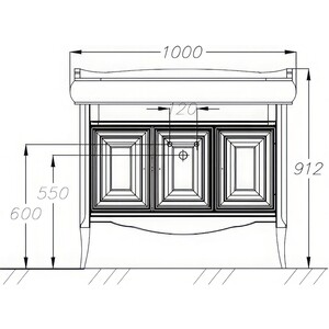 Тумба с раковиной Opadiris Лоренцо 100 белая матовая (Z0000008219, 030400-u-01)