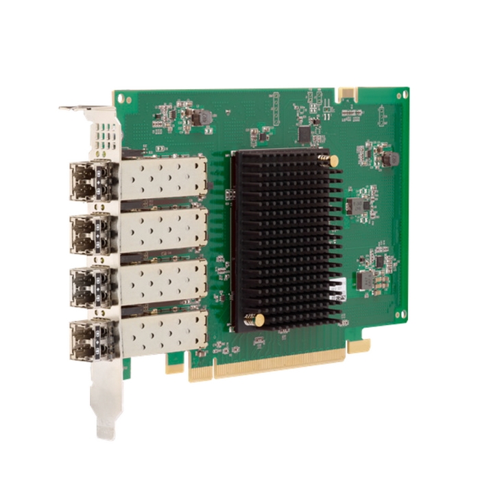 Адаптер FC Broadcom LPE31004-M6, 4xLC, 16 Гб/с, PCI-Ex16, Retail (LPE31004-M6)