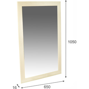 Зеркало навесное Мебелик Берже 24-105 слоновая кость 105 см х 65 см (П0006814) в Москвe