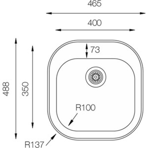 Кухонная мойка Wellinox GAP465.488.GT8K нержавеющая сталь в Москвe