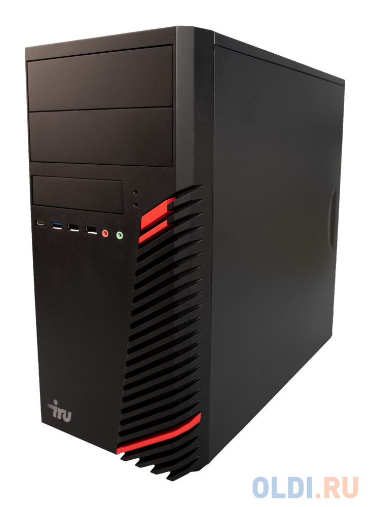 Компьютер iRU Home 310H5SM,  Intel Core i3 10105F,  DDR4 16ГБ, 240ГБ(SSD),  NVIDIA GeForce GT1030 - 2048 Мб,  Free DOS,  черный [1911445]