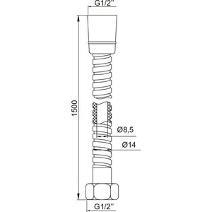 Душевой шланг IDDIS 200 см, металл, хром (A50211 2.0) в Москвe