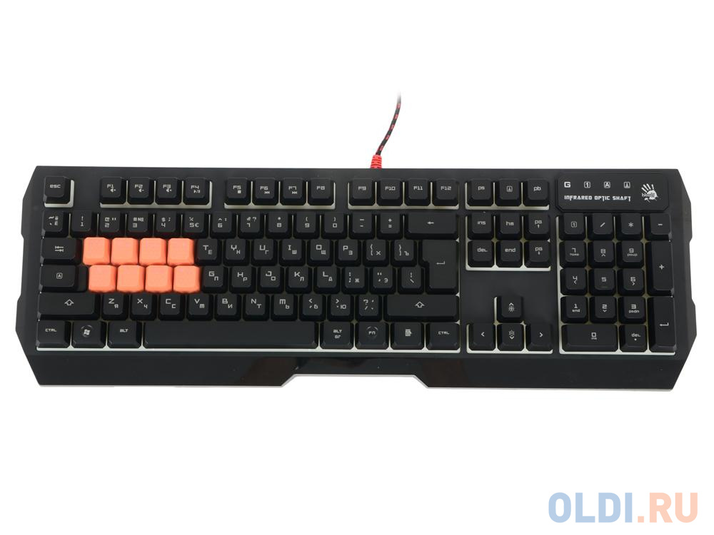 Клавиатура A4Tech Bloody B188 черный USB Multimedia Gamer LED