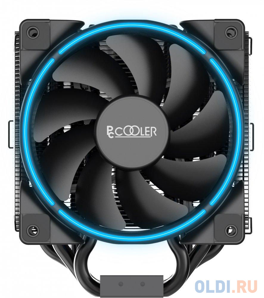 PCCooler Кулер GI-H58UB CORONA B LGA2066/2011/1366/115X/775/AM4/3/3+/AM2/2+/FM1/2/2+ (10 шт/кор, TDP 240W, 120mm PWM SilentPro Blue LED FAN, 5 тепловы в Москвe