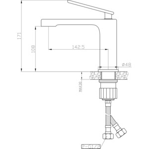 Смеситель для раковины Agger Beauty хром (A2602100)