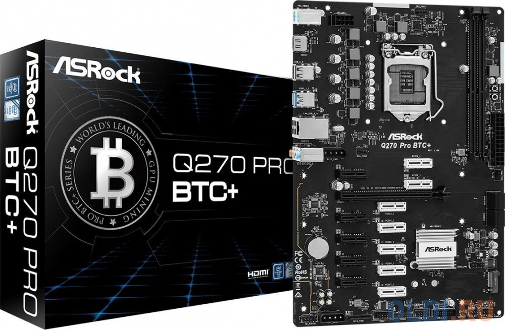 Материнская плата ASRock Q270 PRO BTC+