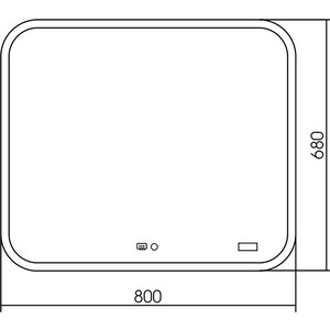 Зеркало Mixline Стив-2 80х70 подсветка, сенсор, с подогревом (4620001988129)