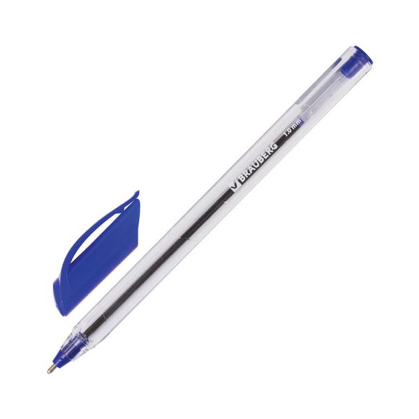 Ручка шариковая масляная BRAUBERG Extra Glide, СИНЯЯ, трехгранная, узел 1 мм, линия письма 0,5 мм, OBP227, (36 шт.)